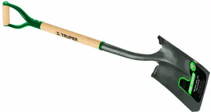 SHOVEL SQUARE POINT D-HANDLE Digging Tool Garden and Construction Truper Tools