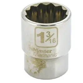 3/4-Inch Drive 1-3/16-Inch 12-Point Socket Heavy-Duty Fastening Master Mechanic