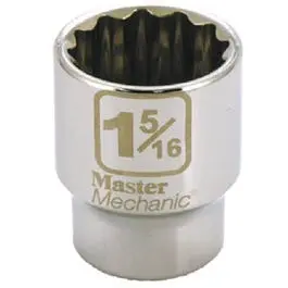 3/4-Inch Drive 1-5/16-Inch 12-Point Socket Industrial Applications Master Mechanic