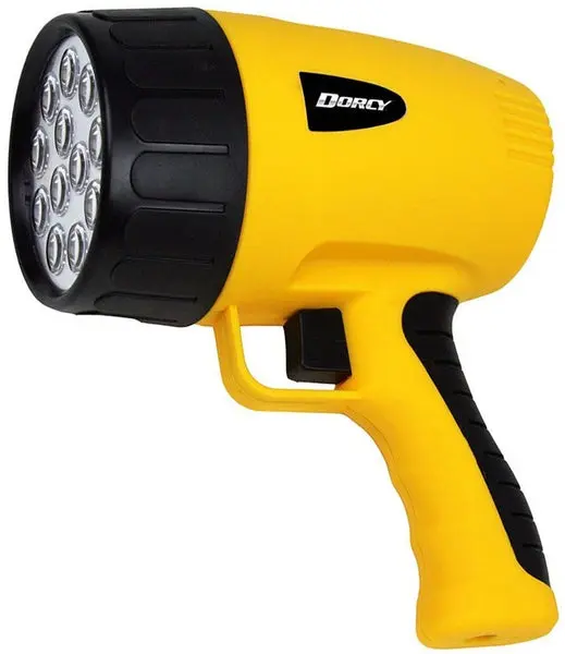 Dorcy 411050 12 LED Rechargeable Handheld Spotlight Yellow