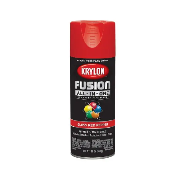 Krylon K02720007 Paint + Primer Spray Paint Red Pepper 12 Oz DIY Projects