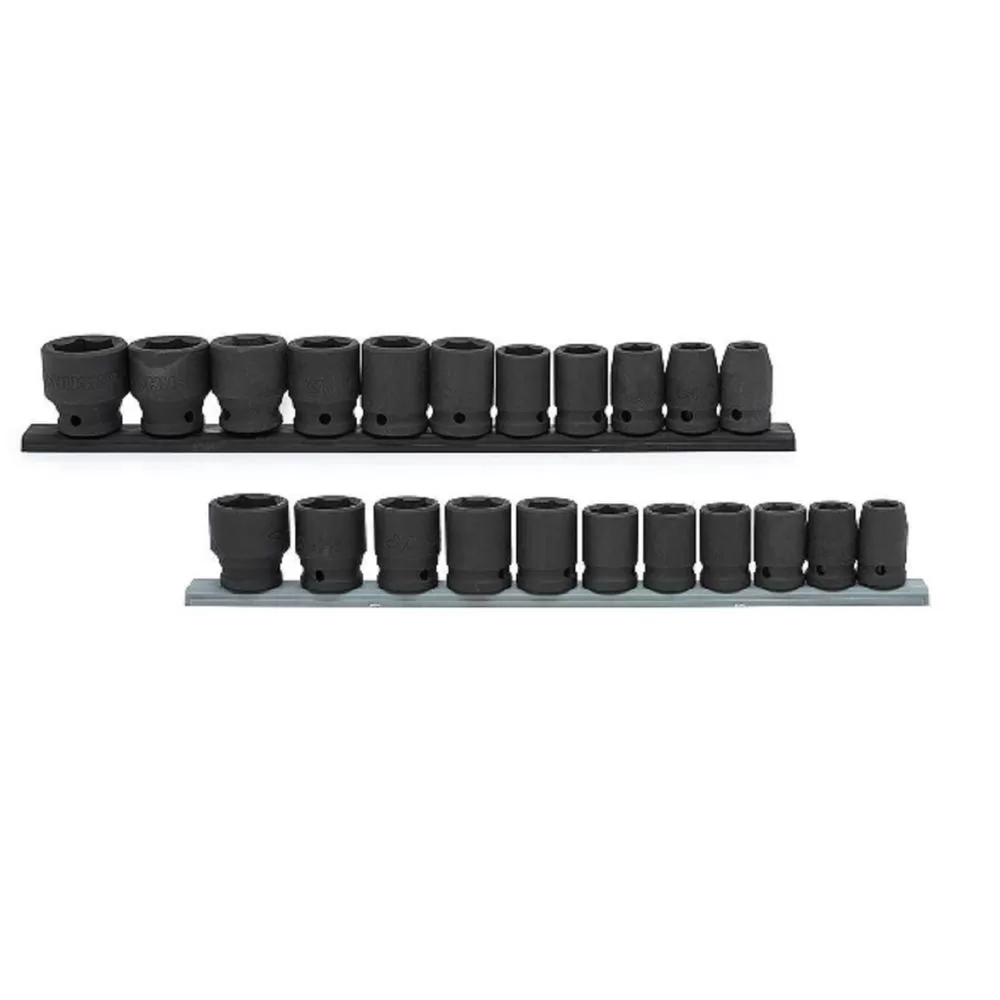 Husky 1/2 . Drive 22-Piece SAE/MM Standard Socket Set Professional Mechanics