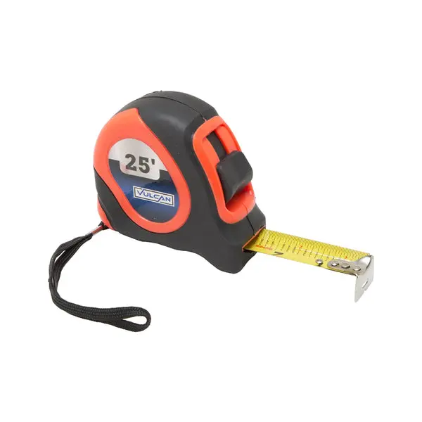 Vulcan 26-7.5X25-R 25Ft Neon Orange Tape Measure 1 Inch Width