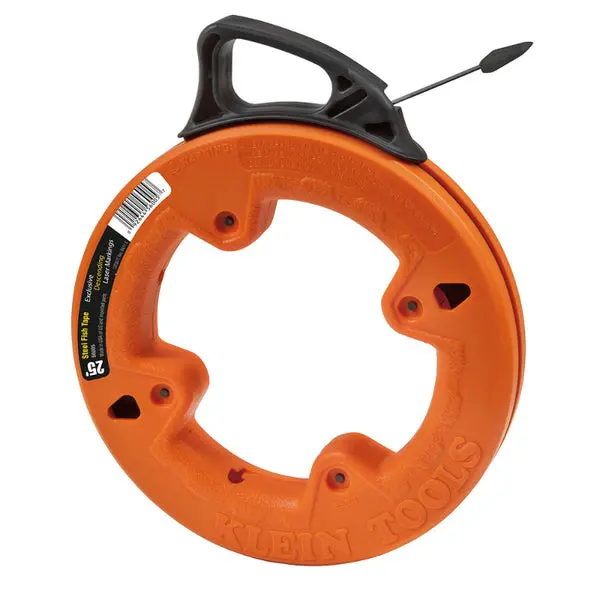 Klein Tools 56005 Depthfinder High Strength Steel Fish Tape 25 Feet x 1/8 Inch