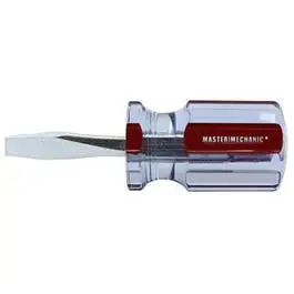 0.25 x 1.5-Inch Stubby Square Slotted Keystone Screwdriver Tight Spaces Master Mechanic