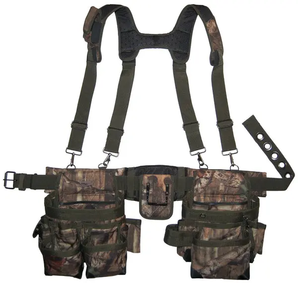 Bucket Boss 85035 Camo Mullet Buster Suspension Rig 3-Bags 28-Pockets Tool Organizer