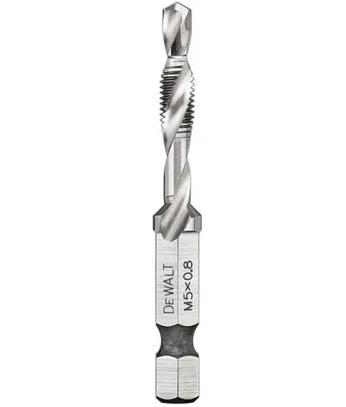 DeWalt DWADTQTR5MM8 5 MM x 0.8 Drill Tap Bit Precision Metal Drilling