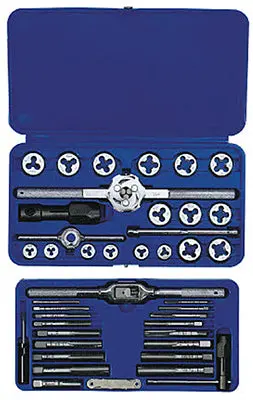 Irwin 24606 Hanson Machine Screw Fractional Tap & Hex Die Set 41-Piece