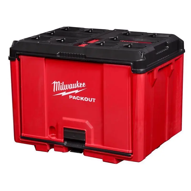 Milwaukee PACKOUT SHOP STORAGE 14.5 . 1 Drawer Garage Organizer Tethered Top Container 14.7 . H