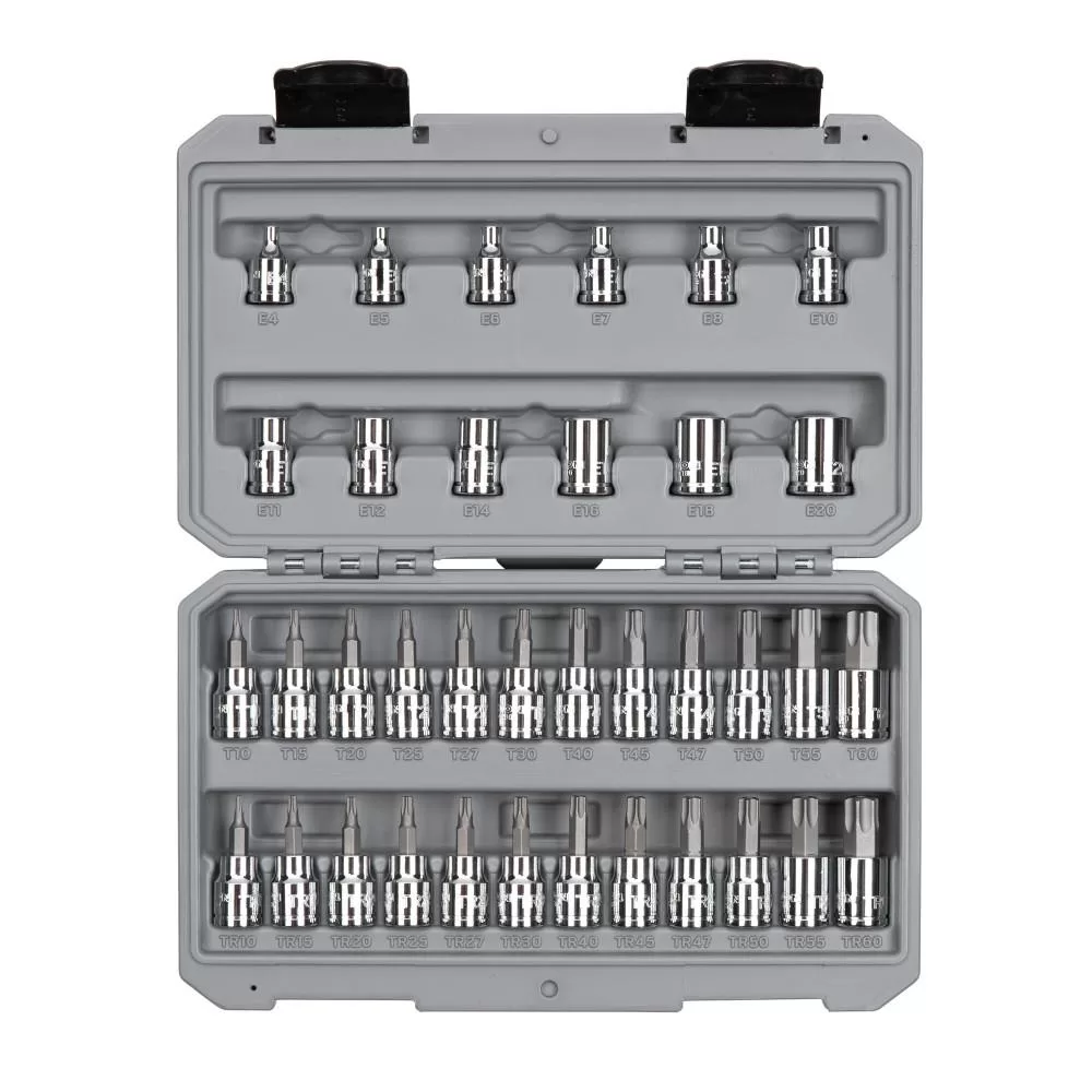 TEKTON 3/8 . Drive Torx/TR Torx Bit and External Star Socket Set 36-Piece