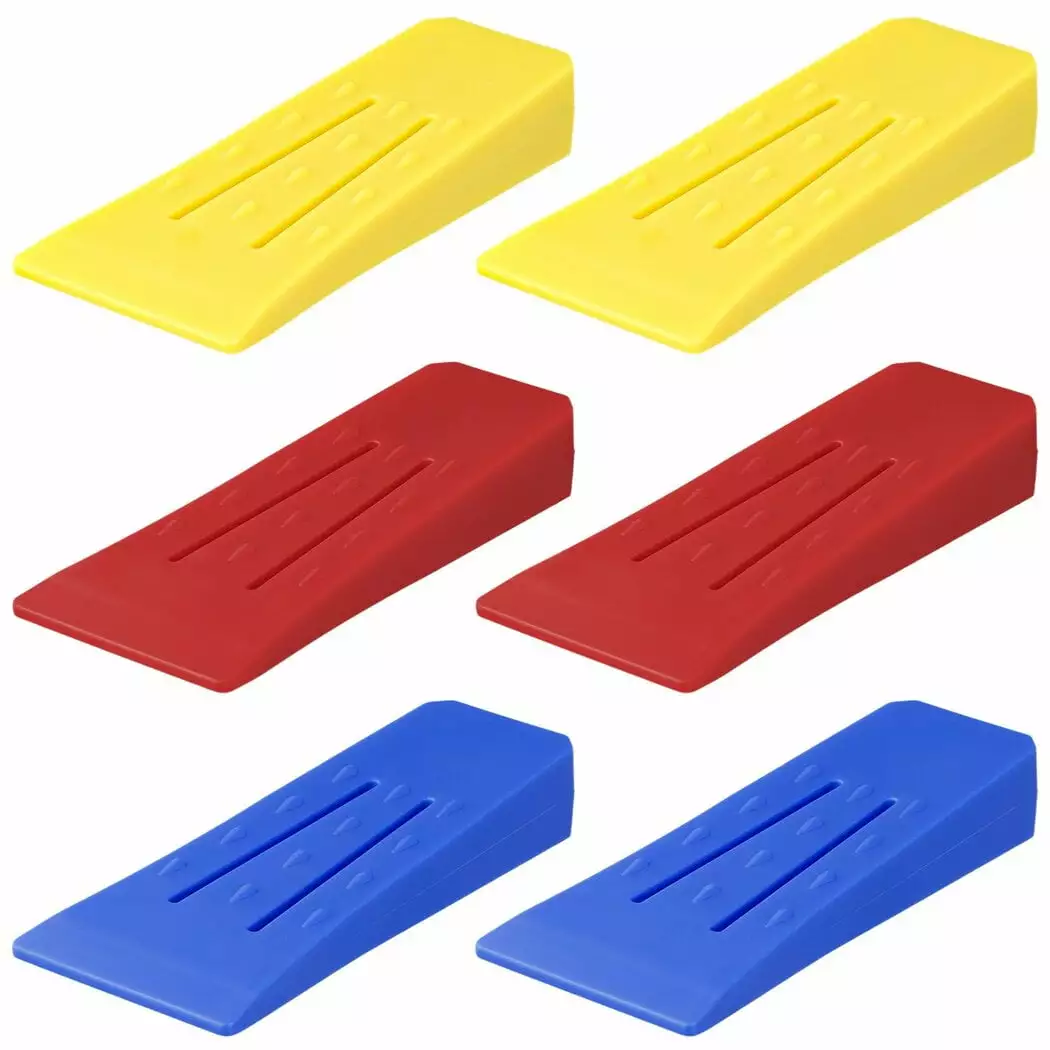6pcs Tree Felling Wedges. 6-Inch Auxiliary Angled Wedges Chainsaw Cutting. Solid ABS Plastic Spiked Tree Wedges Tree Cutti...