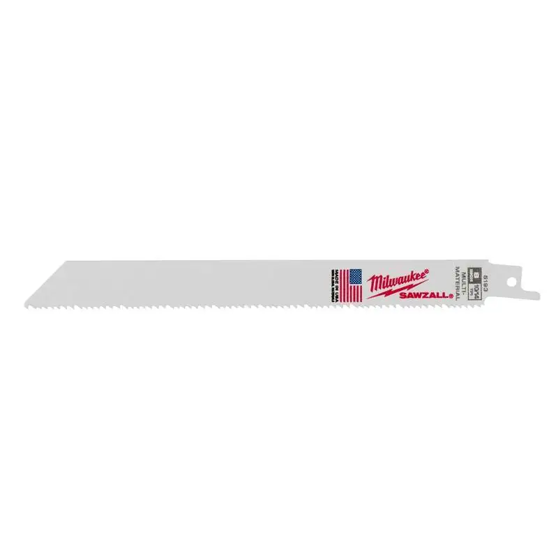 Milwaukee Sawzall 6 Inch Bi-Metal Wood Cutting Reciprocating Saw Blade 4/6 TPI 5 Pack