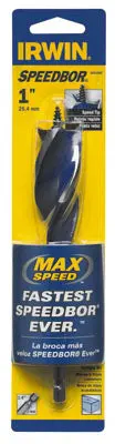 Irwin Tools 3041007 Speedbor Max Speed Standard Length Drill Bit 1 Inch x 6 Inch Fast Drilling