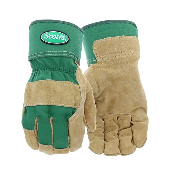Scotts SC75525/L Leather Palm Work Gloves Large Durable Construction Gloves